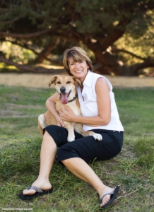 Linda and best pal Collin. Canine Massage San Diego